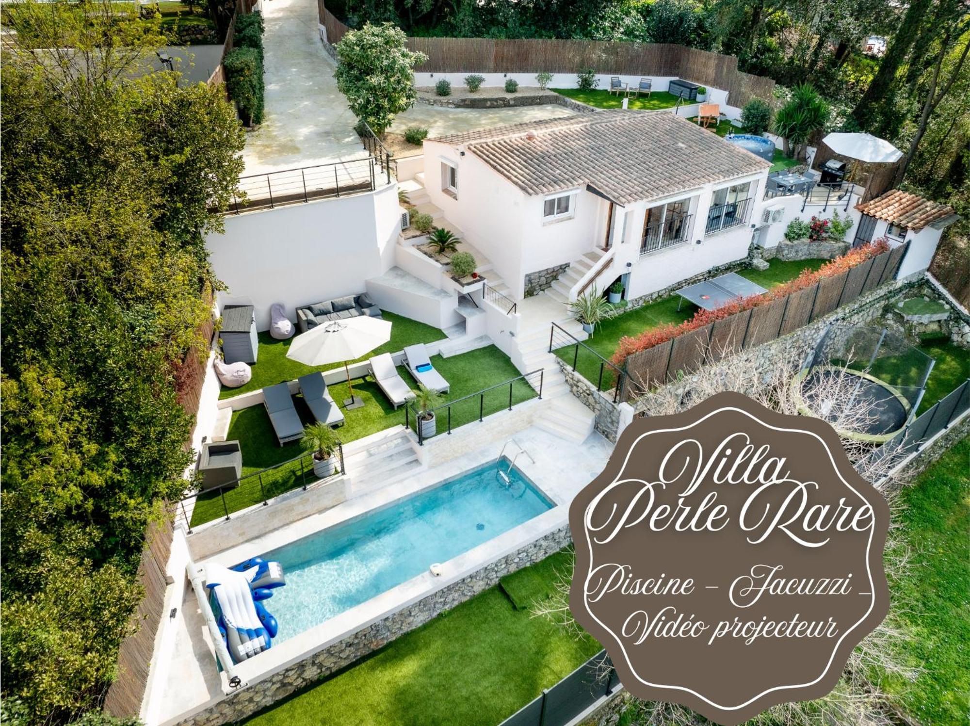 Piscine-Jacuzzi-Videoprojecteur-Clim La Perle Rare Villa Mougins Ngoại thất bức ảnh